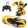 Kazzley Voiture Télécommandée Police Transform Jouets pour Enfants, Voiture Radiocommandée Robot Course rc Cars Toy Cadeau Ga