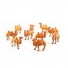 Lot de 10 figurines de chameau peintes à la main - Figurine de chameau miniature - Animaux sauvages - Animaux sauvages - Came