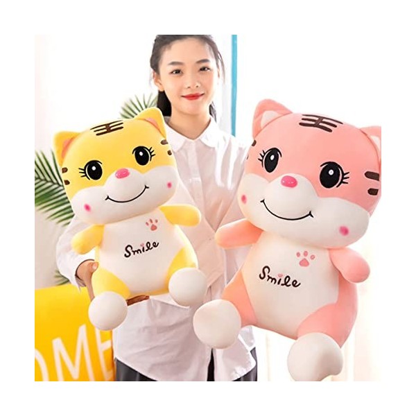 Toyvian 3 Pièces Jouet en Peluche Tigre Souriant Rose Nouvel an Chinois Cadeaux danimaux du Zodiaque Animaux en Peluche Chin