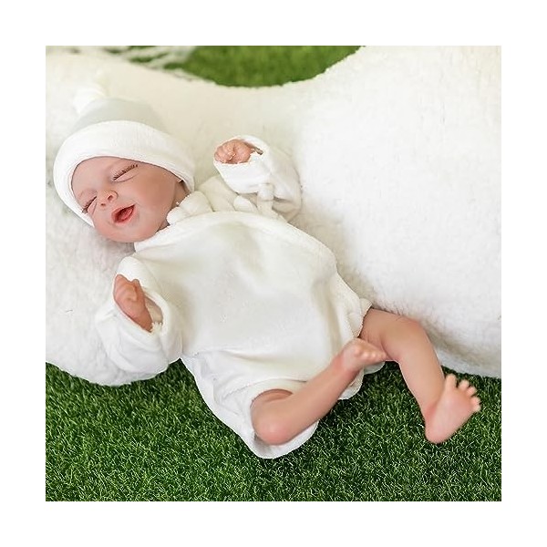 HUAOLAWQ 30 cm Simulation Renaissance poupées Semblant Jouer Adorable Reborn bébé poupée 3D Peau Nouveau-né bébé poupée Colle