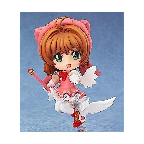 LYOUAE Figurine Anime Card Captor Kinomoto Sakura Q Version Figurines Jouet avec Accessoires Mobile Anime Personnage PVC Modè