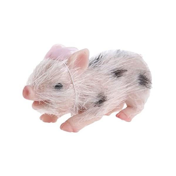 Mgichoom Porcinet - Mini porcelet en Silicone 5 Pouces - Cochon bébé en Silicone à la Main Corps Complet Faux Animaux Extensi