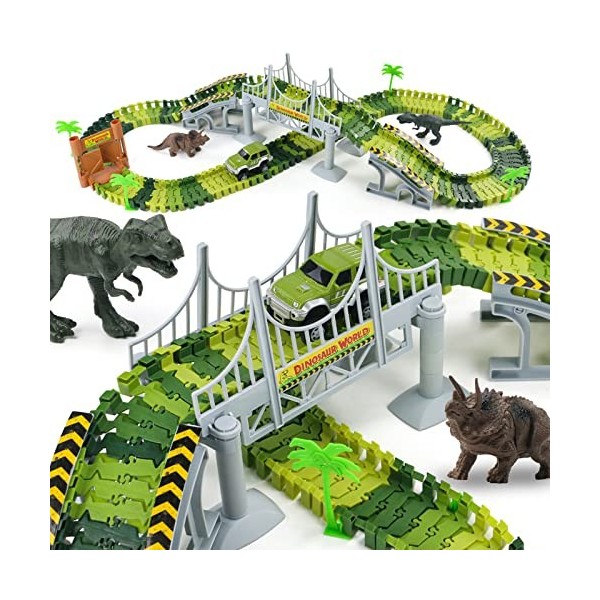 Nuheby Circuit Voiture Enfant Circuit Dinosaure Jouet Garcon 3 4 5