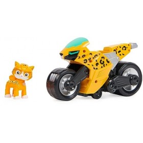 Paw Patrol | Véhicule Cat Pack de Personnage Wild Cat | Véhicule Moto à rétrocharge avec Personnage Cat Pack | Jeux Enfants à