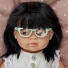 Miniland - Poupée bébé Asiatique avec Lunettes de 38 cm dans Une boîte Cadeau et avec sous-vêtements 31113 
