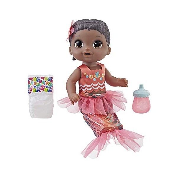 Baby Alive - Sirène et Bébé - Poupee Cheveux Noirs