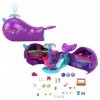 Polly Pocket Coffret Bateau Les Aventures Du Narval Sparkle Cove Adventure Avec 2 Mini-Figurines, 3 Perles Solubles Et 13 Acc