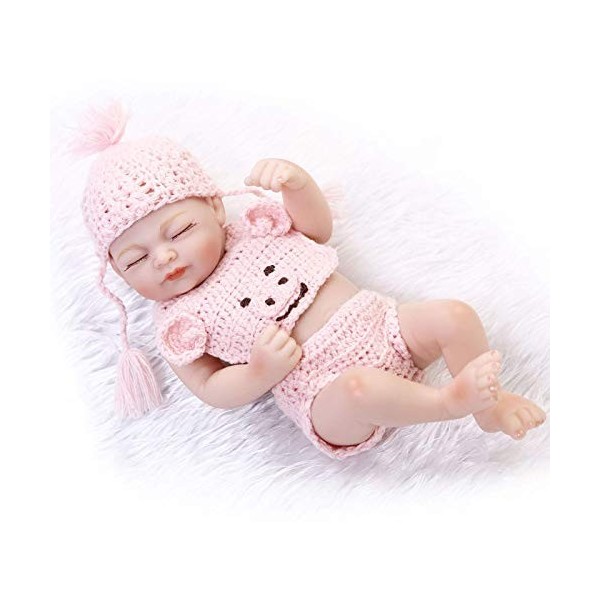 Mini Reborn Baby Dolls 10 "Véritable Vinyle Souple Silicone Réaliste Reborn Poupées Enfant Réaliste Bébé Fille Garçon Jouets 