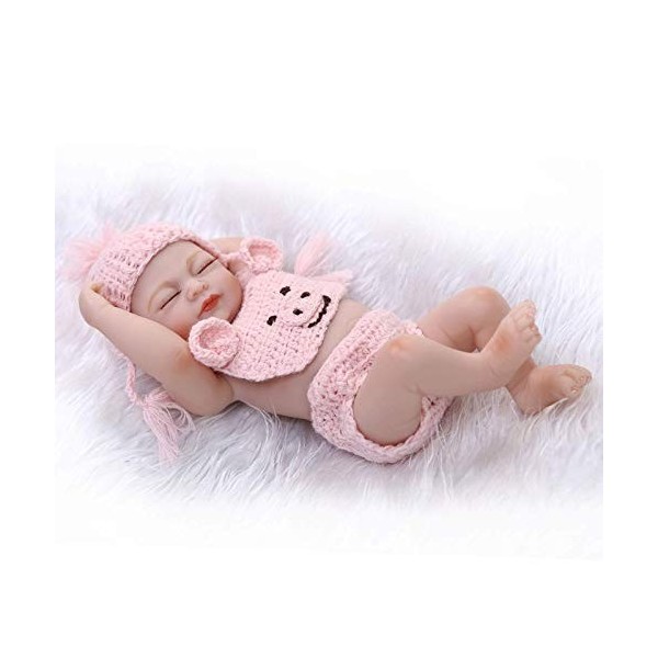 Mini Reborn Baby Dolls 10 "Véritable Vinyle Souple Silicone Réaliste Reborn Poupées Enfant Réaliste Bébé Fille Garçon Jouets 