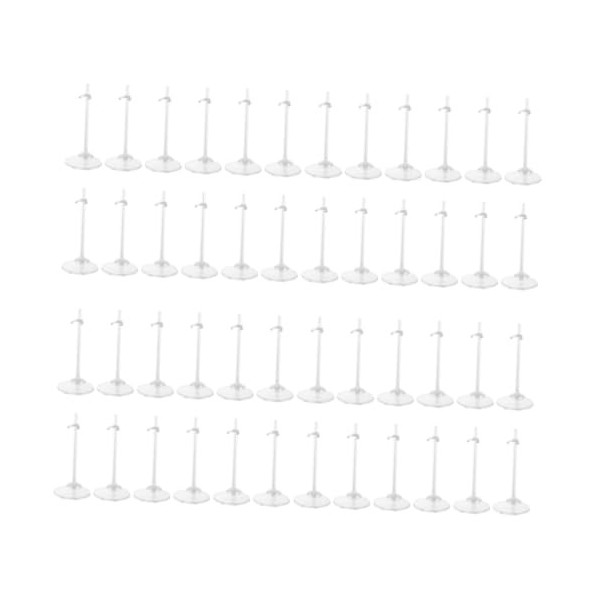 Abaodam 60 Pcs Poupée Debout Stand Poupée Titulaire Stands Bureau Figure Stand Présentoir Poupée Support Organisateurs Aew Fi