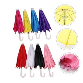 ibasenice 8 Pièces Jouet Parapluie en Vrac Parapluies Plante Parapluie Ombre pour Plantes en Pot Mini Parapluies pour Poupée 