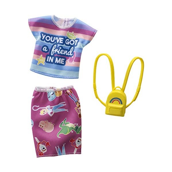 Barbie Toy Story Clothes: Youve Got A Friend in Me Top, Character Skirt & Backpack