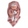 Moni poupée Enfant 41 cm 9300 Petite Veste Bouteille deau Couverture Douillette, Coloris:Rose