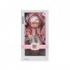 Moni poupée Enfant 41 cm 9300 Petite Veste Bouteille deau Couverture Douillette, Coloris:Rose