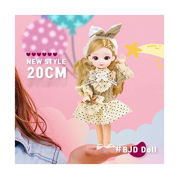 ZEARLY Jolies Poupées pour Bébés Et Enfants BDJ 20Cm Doll Y Compris Les Annexes Noël Nouvel an Anniversaire Cadeau Surprise p