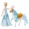 Disney Princess Poupée Cendrillon Inspirée Du Film Disney, Avec Son Cheval Doté DUne Selle Amovible Et Des Accessoires, Joue