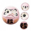 Totority 4 Pièces Oeufs De Dharma Poupées De Fortune Daruma Statue De Chat De Fortune Miniature Figurines Daruma Fengshui Dar