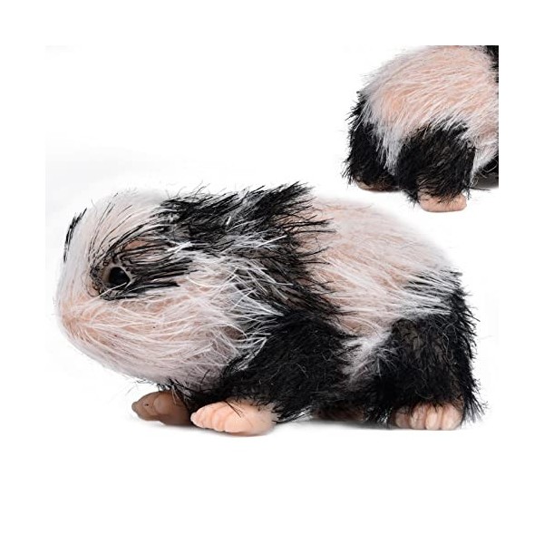 cypreason Poupée Animale renée | Doux Mini Animaux Reborn en Silicone Réaliste - Mini Animaux Poupée Panda Jouets avec Cheveu