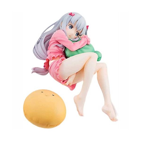 POMONO 1/7 Ecchi Figure Waifu Figure Eromanga Sensei Sagiri Izumi Position Couchée Poupée Mignonne Modèle Décor Personnage De