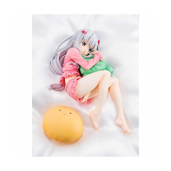 POMONO 1/7 Ecchi Figure Waifu Figure Eromanga Sensei Sagiri Izumi Position Couchée Poupée Mignonne Modèle Décor Personnage De