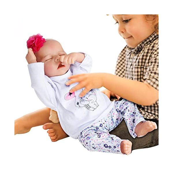 leryveo Poupées la Vraie Vie,Poupée Nouveau-né réaliste - Imperméable Babies Full Silicone Body, Real Life Toddler Dolls avec