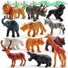 HERSITY Animaux Sauvages Jouet, 18 Pièces Figurine Animaux de la Foret Réalistes, Grand Jouet Animal Cadeaux pour Enfants Gar