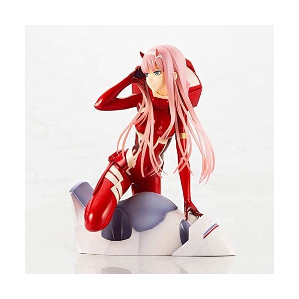 BOANUT 1/7 Zero Two Darling dans la Robe Rouge FRANXX Ver. Anime Figure Ecchi Figure Agenouillé Posture Statue Personnages de