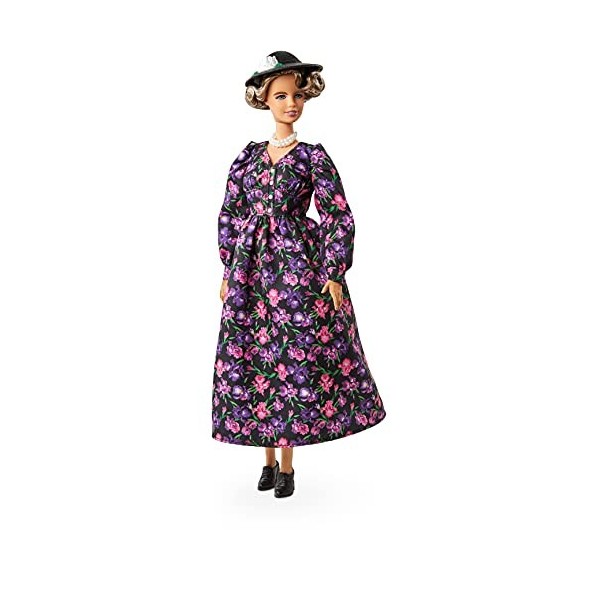 Barbie Signature Eleanor Roosevelt, poupée de collection Femmes dException avec robe fleurie et chapeau, jouet collector, GT