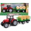 Toyland Tracteur et remorque 37 cm Rouges avec lumières et Son - Jouets de Ferme pour Enfants