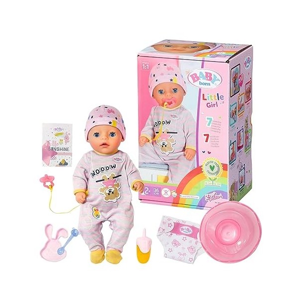 BABY born Little Girl Poupée de 36 cm – pour les Petites Mains, Jeu Créatif Développe l’Empathie et les Aptitudes Sociales -2