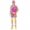 Barbie Le Film Poupée Mannequin Articulée Ken® En Tenue De Patinage Rétro En T-Shirt Rose Vif Et Des Rollers, Accessoires Et 