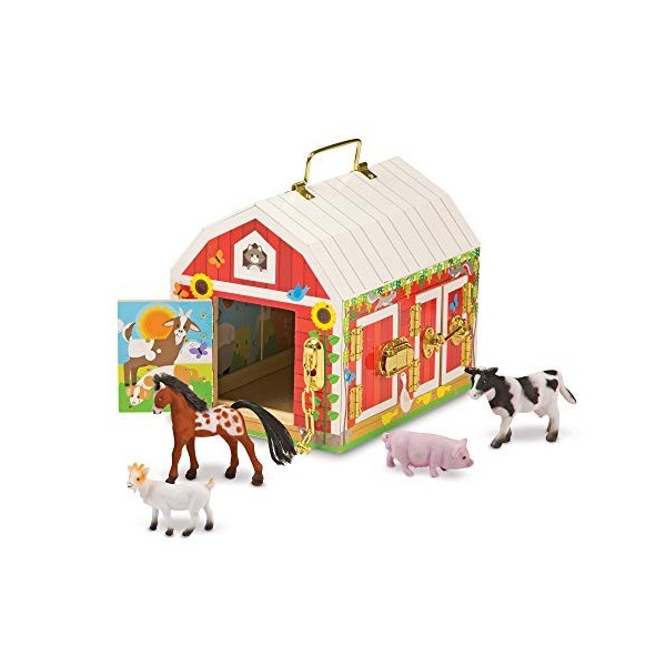 Melissa & Doug Maison En Bois À Sonnettes avec des sons, Poupées pour enfants, Jeux de rôles, 3+, Cadeau pour garçon ou fille