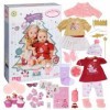 Baby Annabell Calendrier de l’Avent 709634 - 24 tenues & accessoires de Noël pour poupées Baby Annabell de 43cm - Comprend 1 