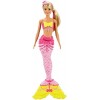 Barbie Dreamtopia poupée sirène Bonbons blonde avec tenue rose et jaune, jouet pour enfant, FVR04