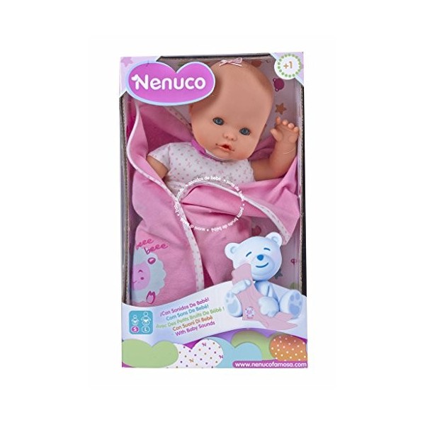 Nenuco Recién nacido - Poupée avec des petits bruits de bebé Famosa 700012123 - Modèle de poupée assortie