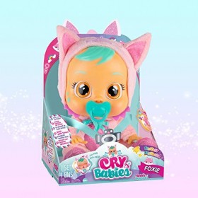 Bebés Llorones Fantasy Foxie Poupée Interactive avec tétine et Pyjama Rose de Zorro