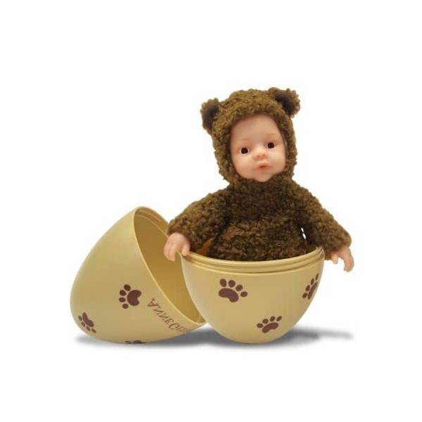 Anne Geddes Poupée bébé Ours dans lœuf Marron chocolat 23 cm
