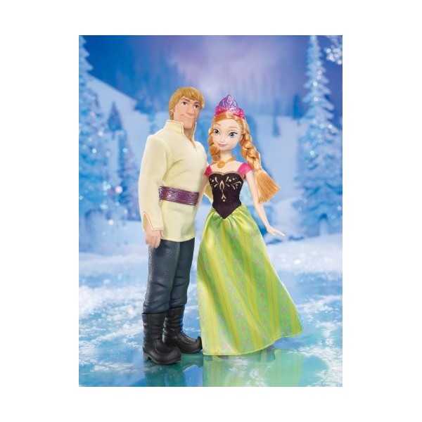 Princesses Disney - BDK35 - La Reine des Neiges - Poupée Mannequin - Anna Et Kristoff - Pack Duo Frozen