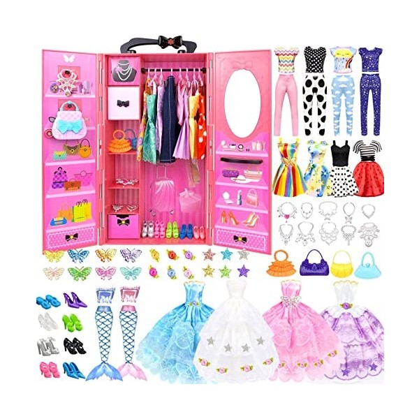 Armoire de poupée de 29 cm pour fille de 29 cm