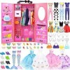 Armoire de poupée de 29 cm pour fille de 29 cm