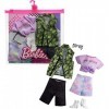 Mattel - Barbie and Ken Fashion 2-Pack, Purple No Limit Shirt, Tie Die Shorts and Green & Black Vest and Jean Shorts