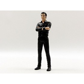 Greenlight Collectibles- Cadillac 1 64 1955 Véhicule Miniature + Figurine Elvis Presley, 29898-18, Noir, Echelle 1/18