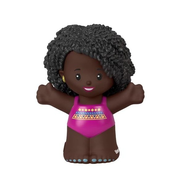 Figurine de nageuse afro-américaine de rechange pour Fisher-Price Little People Playset – HGP70 ~ Inspiré par Barbie You Can 