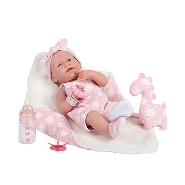 JC TOYS -La Newborn Poupée bébé, Couleur Saumon 18065 