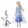 Disney, Elsa et Olaf, Lift Elsas Arms Olaf bouge, parle et sillumine avec le film Disney La Reine des neiges 2 - Jouet pour