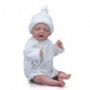 Fiorky 30 cm réaliste bébé poupée Semblant Jouer Habiller Reborn bébé 3D Peau Adorable Reborn bébé poupée Collection Art Enfa