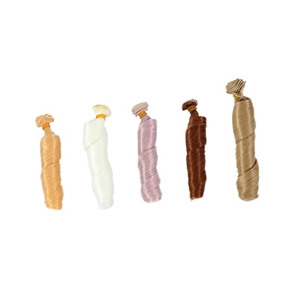 Toyvian 15 Pièces Perruque De Poupée Perruques De Poupée Bjd Remplacement De Perruques De Poupée Perruque Frisée De Poupée Po