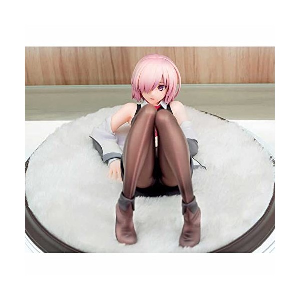 POMONO 1/7 Ecchi Figure Waifu Figure Mash Kyrielight Statue Personnages de Dessins Animés Position Couchée Kinee Chaussettes 