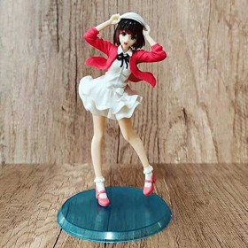 POMONO Figurine Ecchi Figurine Waifu Megumi Kato Manteau en Tricot Rouge VER. Posture Debout modèle de poupée Mignon décor Pe