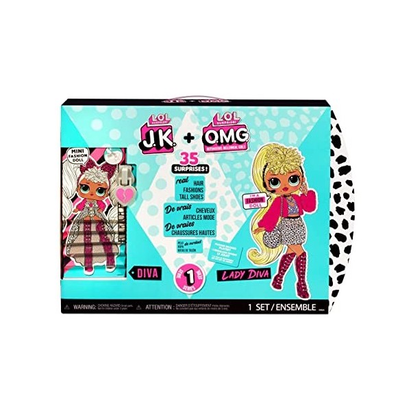 L.O.L. Surprise!- 1 OMG & 1 JK Pack – Diva, 423157-INT